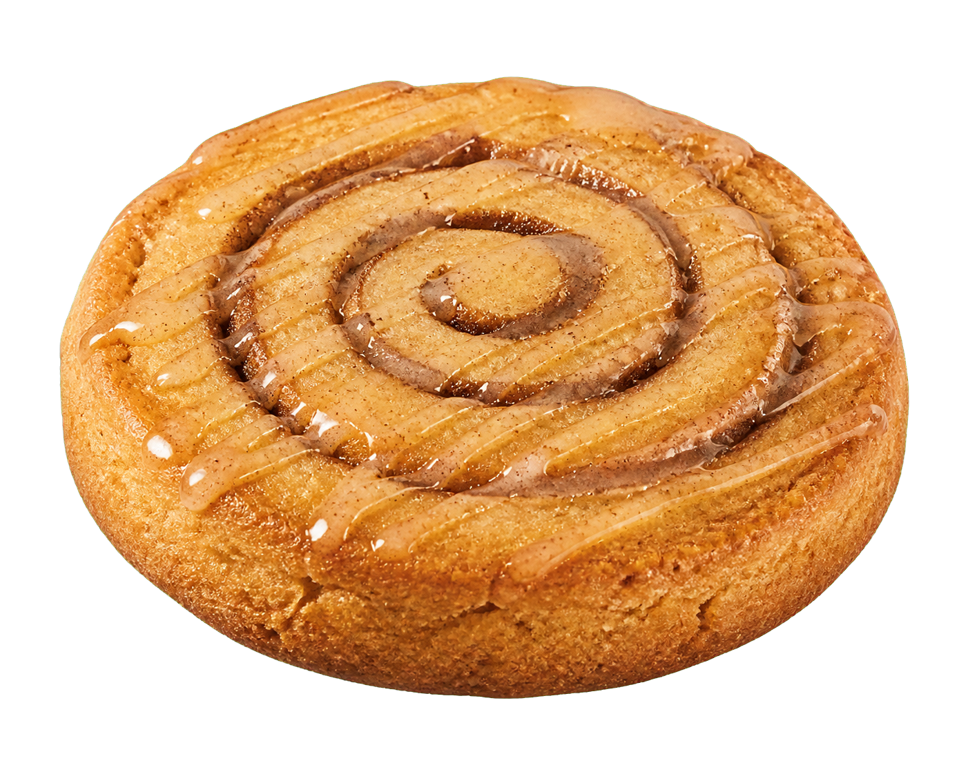 Honey Bun Cookie with cinnamon swirl and honey glaze