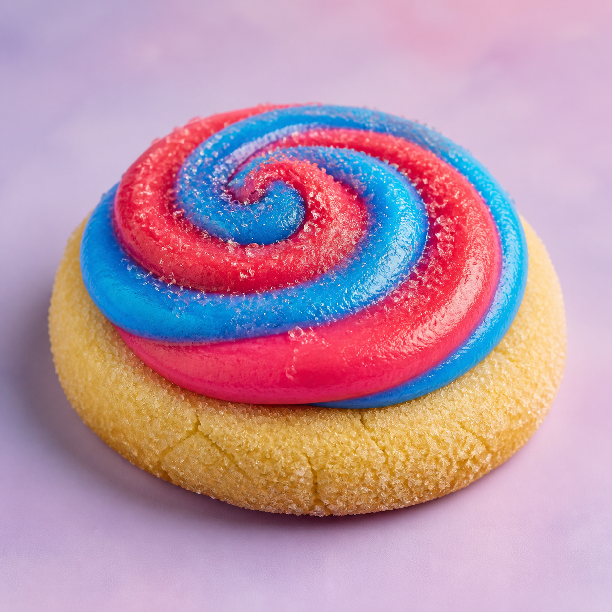 Wild Cherry Blue Razz Slushy Cookie with blue raspberry and cherry mousse